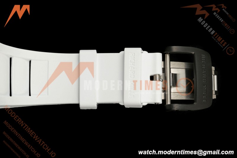 Richard Mille - RM055 Bubba Watson White Legend Black NTPT/RU Blk/Wht Rehaut Skeleton Brushed Ribs BOSS RMUL2 Free Sprung