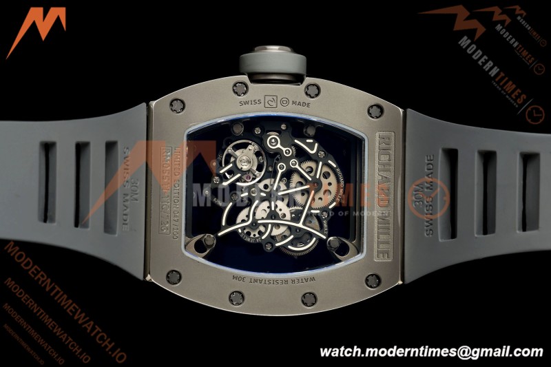Richard Mille - RM055 Bubba Watson Boutique Grey CER/RU Black Rehaut Skeleton Boss Vaucher RMUL2 Free Sprung