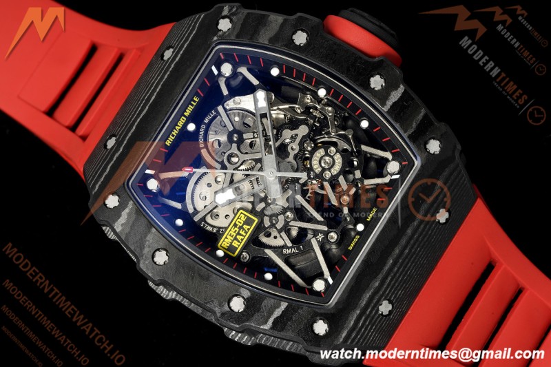 Richard Mille - RM35-02 Rafael Nadal Black NTPT/Red RU Skeleton Dial MILLEF RMUL1