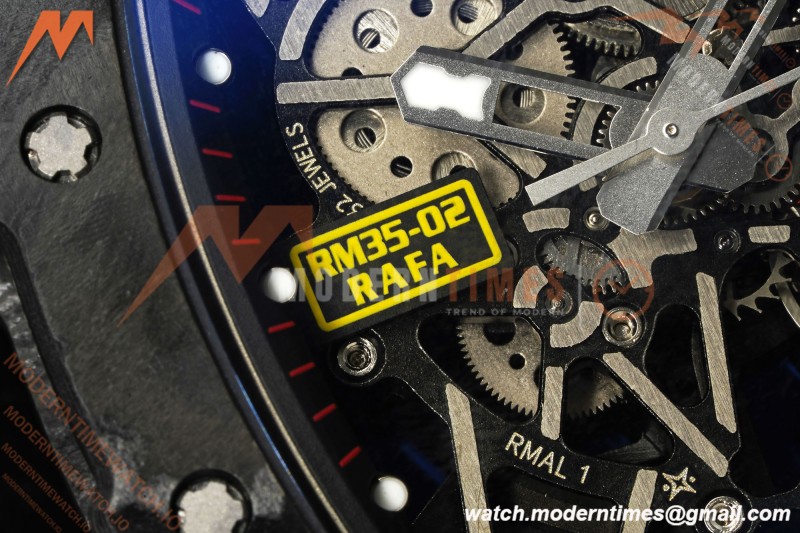 Richard Mille - RM35-02 Rafael Nadal Black NTPT/Red RU Skeleton Dial MILLEF RMUL1