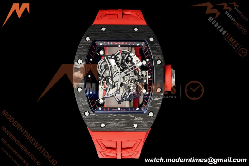 Richard Mille - RM055 Bubba Watson Black NTPT/Red RU Skeleton Dial MILLEF RMUL2