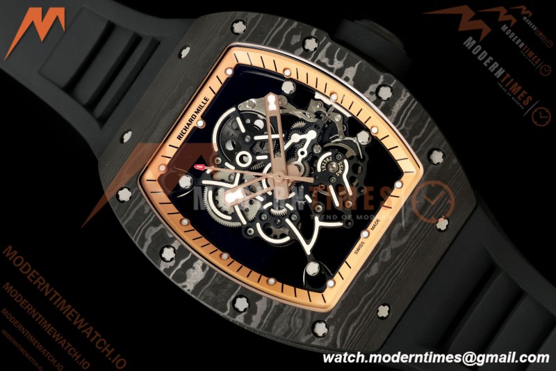 Richard Mille - RM055 Bubba Watson Asia Edition Black NTPT/RU BLK/RG Skeleton MILLEF RMUL2