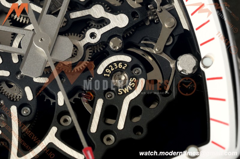 Richard Mille - RM055 Bubba Watson Black NTPT/Wht RU Wht/Red Skeleton Dial MILLEF RMUL2