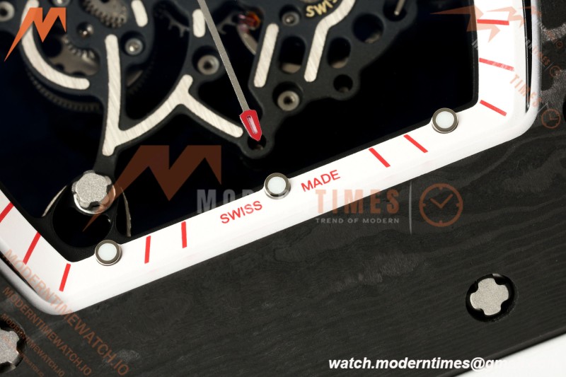 Richard Mille - RM055 Bubba Watson Black NTPT/Wht RU Wht/Red Skeleton Dial MILLEF RMUL2