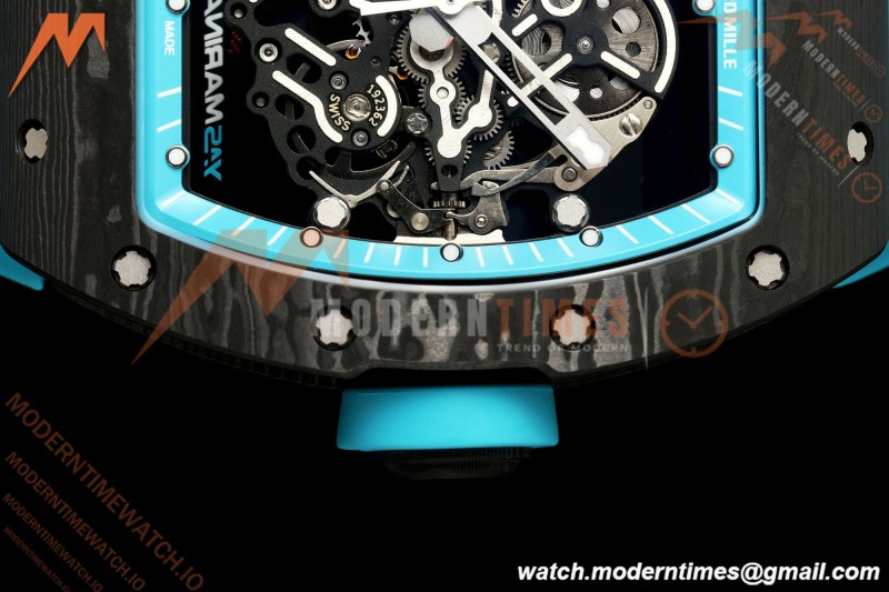 Richard Mille - RM055 Bubba Watson Black NTPT/Blu RU Skeleton Dial MILLEF RMUL2