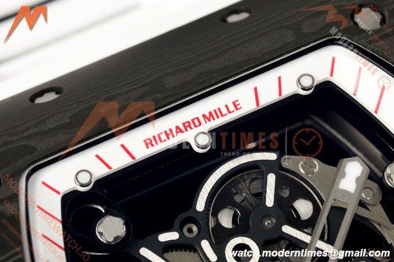 Richard Mille - RM055 Bubba Watson Black NTPT/Wht RU Wht/Red Skeleton Dial MILLEF RMUL2 Free Sprung