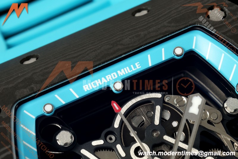 Richard Mille - RM055 Bubba Watson Black NTPT/Blue RU Skeleton Dial MILLEF RMUL2 Free Sprung