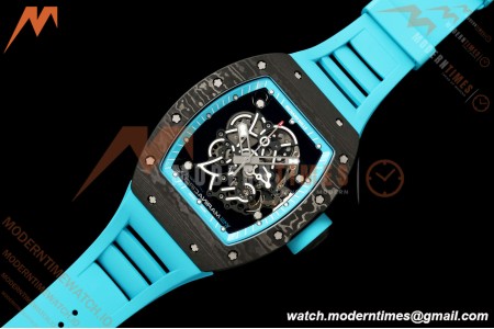 Richard Mille - RM055 Bubba Watson Black NTPT/Blue RU Skeleton Dial MILLEF RMUL2 Free Sprung
