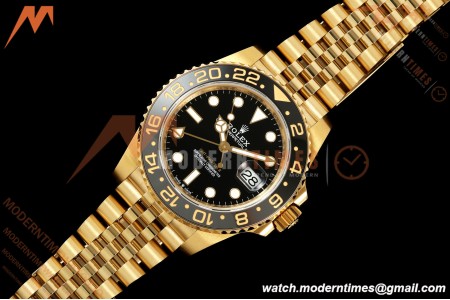 Rolex - GMT II 126718GRNR 40mm 904L Jub YG/YG Black Dial QF VR3285