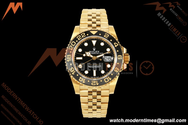 Rolex - GMT II 126718GRNR 40mm 904L Jub YG/YG Black Dial QF VR3285