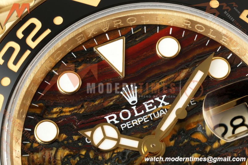 Rolex - GMT II 126718GRNR 40mm 904L Jub YG/YG Tiger Iron Dial QF VR3285