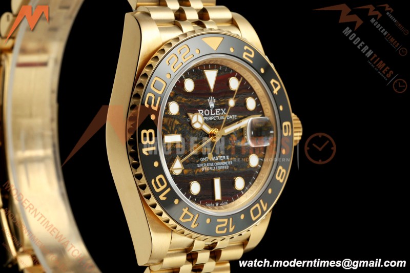 Rolex - GMT II 126718GRNR 40mm 904L Jub YG/YG Tiger Iron Dial QF VR3285