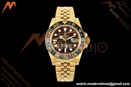 Rolex - GMT II 126718GRNR 40mm 904L Jub YG/YG Tiger Iron Dial QF VR3285 Free Sprung