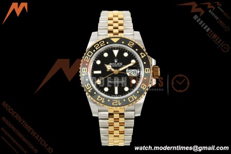 Rolex - GMT II 126713GRNR 40mm 904L Jub SS/YG Black Dial QF JH3285 Free Sprung