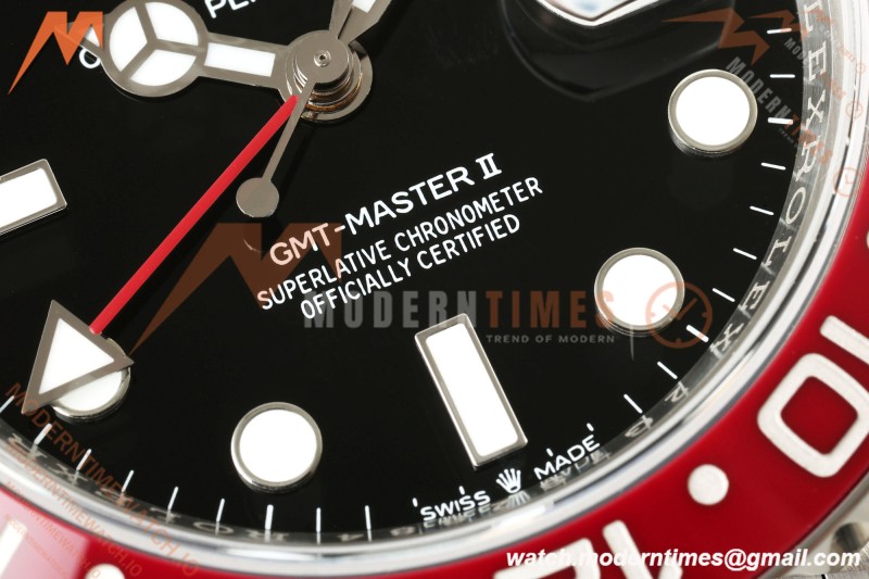 Rolex - GMT II 126710BLRO Pepsi 40mm 904L Jub SS/SS Black Dial QF JH3285 Free Sprung