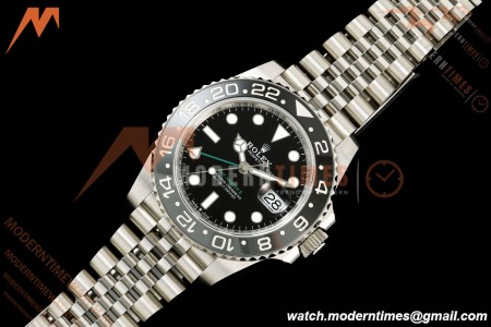 Rolex - GMT II 126710GRNR Bruce Wayne 40mm 904L Jub SS/SS Black Dial QF JH3285 Free Sprung
