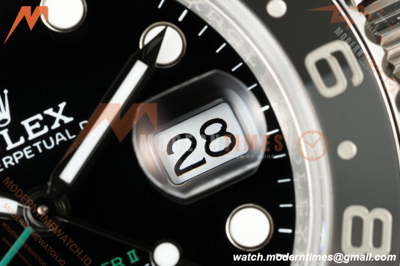 Rolex - GMT II 126710GRNR Bruce Wayne 40mm 904L Jub SS/SS Black Dial QF JH3285 Free Sprung