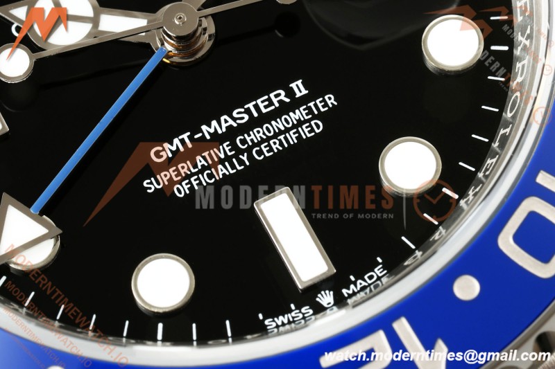 Rolex - GMT II 126710BLNR Batgirl 40mm 904L Jub SS/SS Black Dial QF JH3285 Free Sprung
