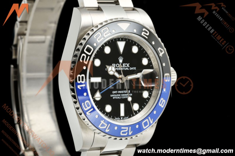 Rolex - GMT II 126710BLNR Batman 40mm 904L Oys SS/SS Black Dial QF JH3285 Free Sprung