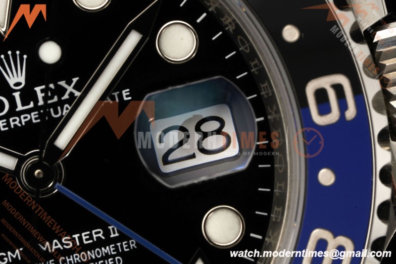 Rolex - GMT II 126710BLNR Batman 40mm 904L Oys SS/SS Black Dial RF JH3285 Free Sprung