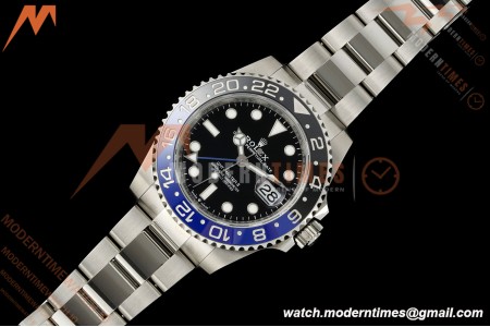 Rolex - GMT II 126710BLNR Batman 40mm 904L Oys SS/SS Black Dial RF JH3285 Free Sprung