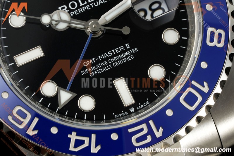 Rolex - GMT II 126710BLNR Batman 40mm 904L Oys SS/SS Black Dial RF JH3285 Free Sprung