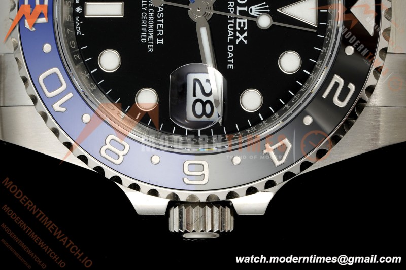 Rolex - GMT II 126710BLNR Batman 40mm 904L Oys SS/SS Black Dial RF JH3285 Free Sprung