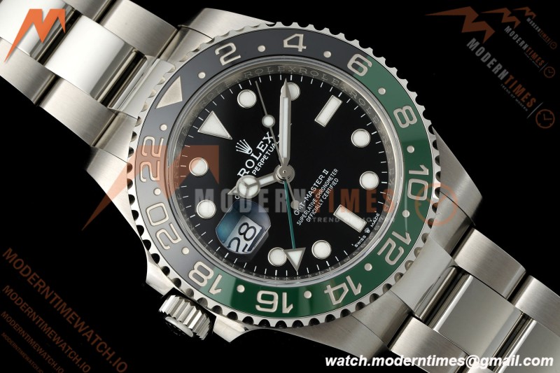 Rolex - GMT II 126720VTNR LHD 40mm 904L Oys SS/SS Black Dial RF JH3285 Free Sprung