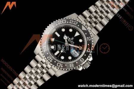 Rolex - GMT II 126710GRNR Bruce Wayne 40mm 904L Jub SS/SS Black Dial RF JH3285 Free Sprung