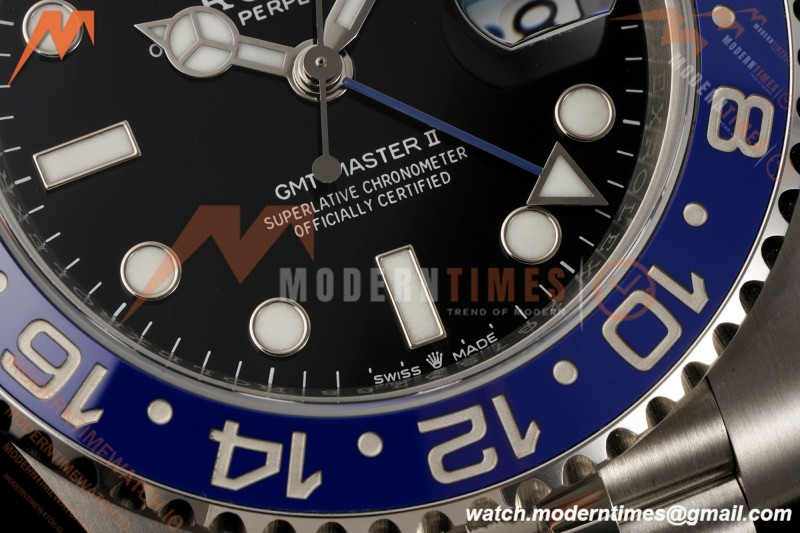 Rolex - GMT II 126710BLNR Batgirl 40mm 904L Jub SS/SS Black Dial RF JH3285 Free Sprung