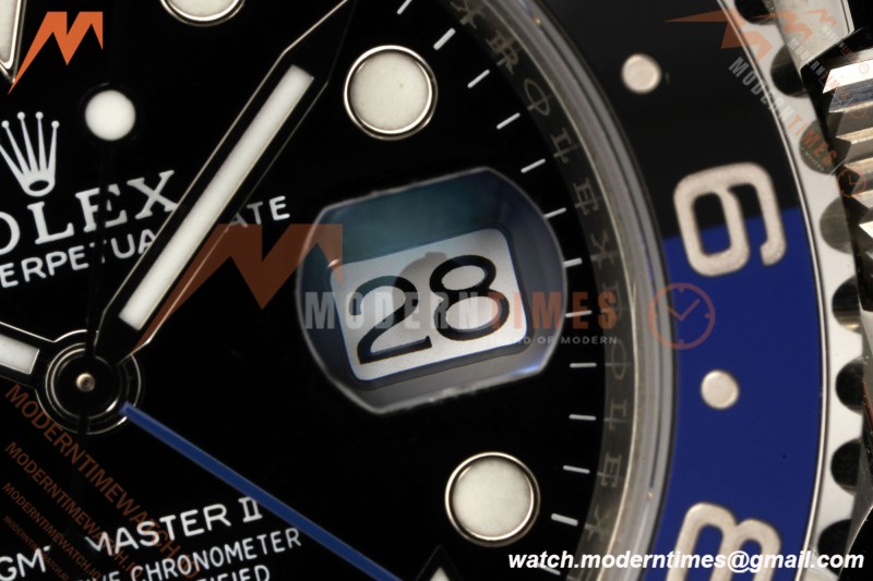Rolex - GMT II 126710BLNR Batgirl 40mm 904L Jub SS/SS Black Dial RF JH3285 Free Sprung