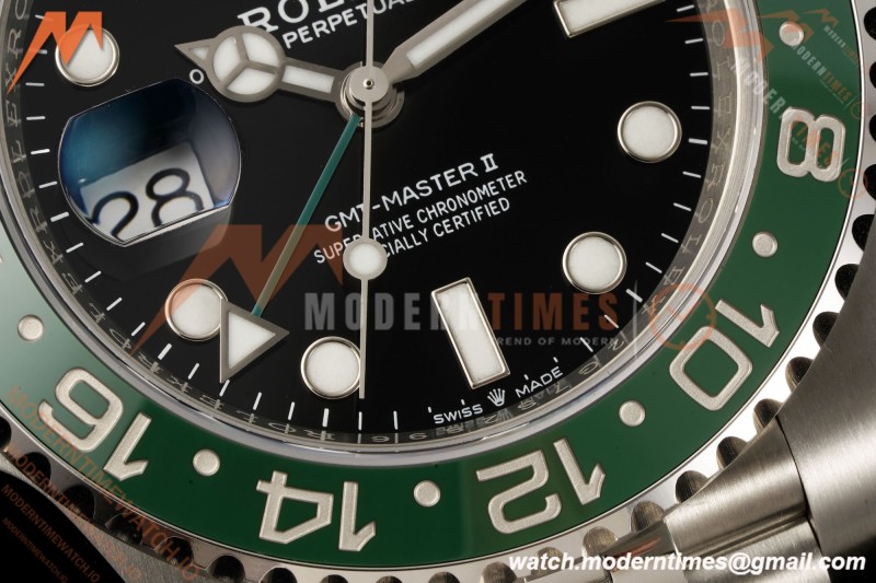 Rolex - GMT II 126720VTNR LHD 40mm 904L Jub SS/SS Black Dial RF JH3285 Free Sprung