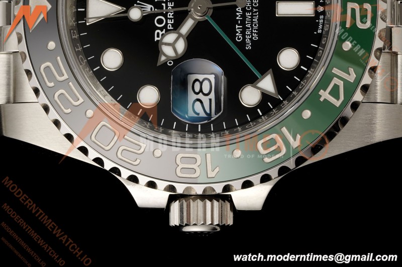Rolex - GMT II 126720VTNR LHD 40mm 904L Jub SS/SS Black Dial RF JH3285 Free Sprung
