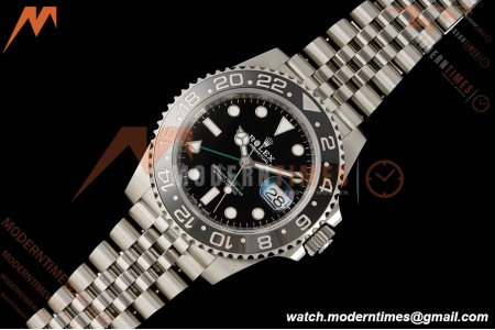 Rolex - GMT II 126710GRNR Bruce Wayne 40mm 904L Jub SS/SS Black Dial RF JH3285