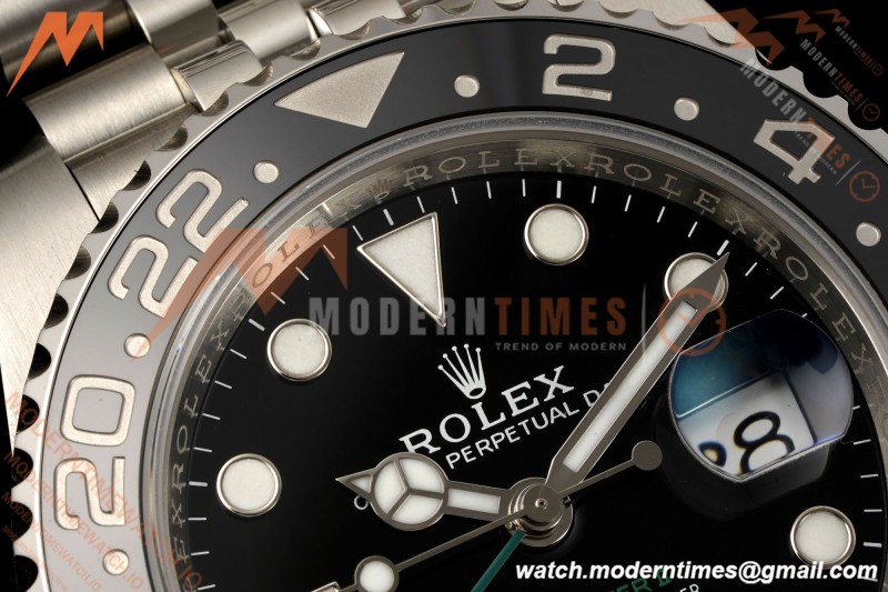 Rolex - GMT II 126710GRNR Bruce Wayne 40mm 904L Jub SS/SS Black Dial RF JH3285