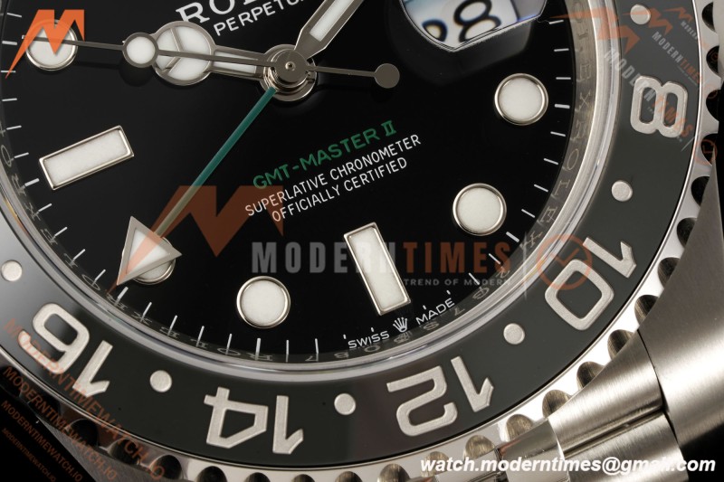 Rolex - GMT II 126710GRNR Bruce Wayne 40mm 904L Jub SS/SS Black Dial RF JH3285