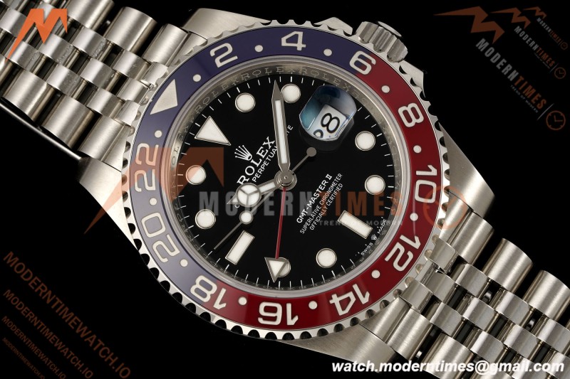 Rolex - GMT II 126710BLRO Pepsi 40mm 904L Jub SS/SS Black Dial RF JH3285