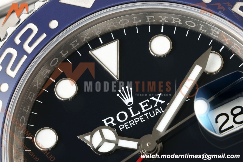 Rolex - GMT II 126710BLRO Pepsi 40mm Gain Weight 904L Oys SS/SS Black WF JH3285 CHS
