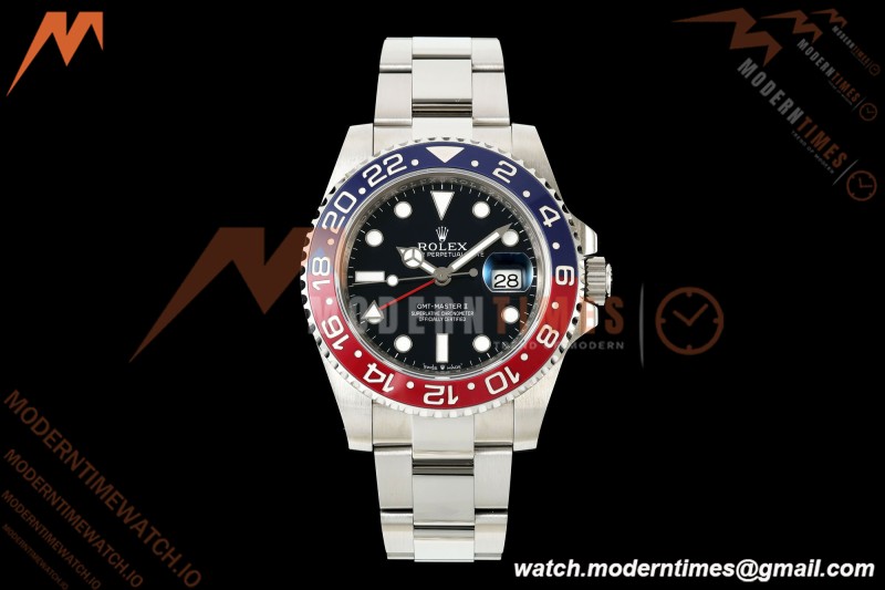 Rolex - GMT II 126710BLRO Pepsi 40mm Gain Weight 904L Oys SS/SS Black WF JH3285 CHS