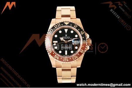 Rolex - GMT II 126715CHNR Rootbeer 40mm Gain Weight 904L Oys RG/RG Black WF JH3285 CHS