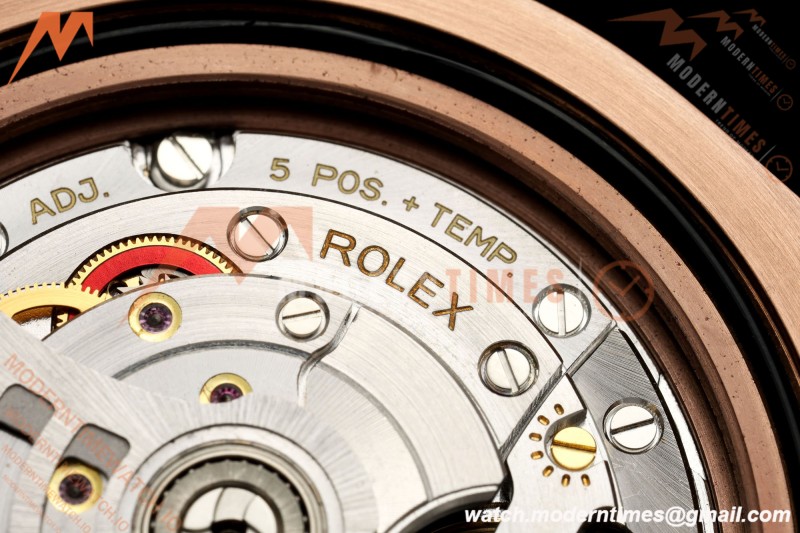 Rolex - GMT II 126715CHNR Rootbeer 40mm 904L Oys RG/RG Black QF JH3285 Free Sprung