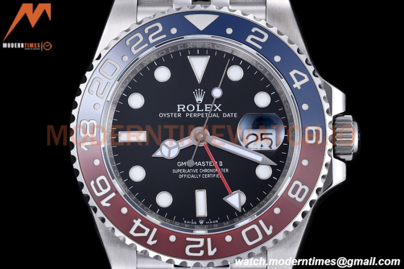 Rolex - GMT II 126710BLRO Jub 40mm 904L SS/SS Black EWF VR3285 CHS