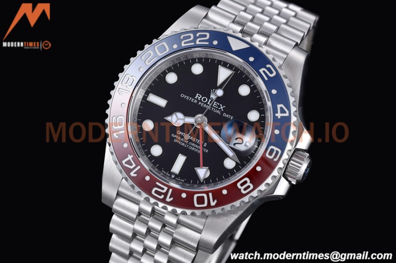 Rolex - GMT II 126710BLRO Jub 40mm 904L SS/SS Black EWF VR3285 CHS