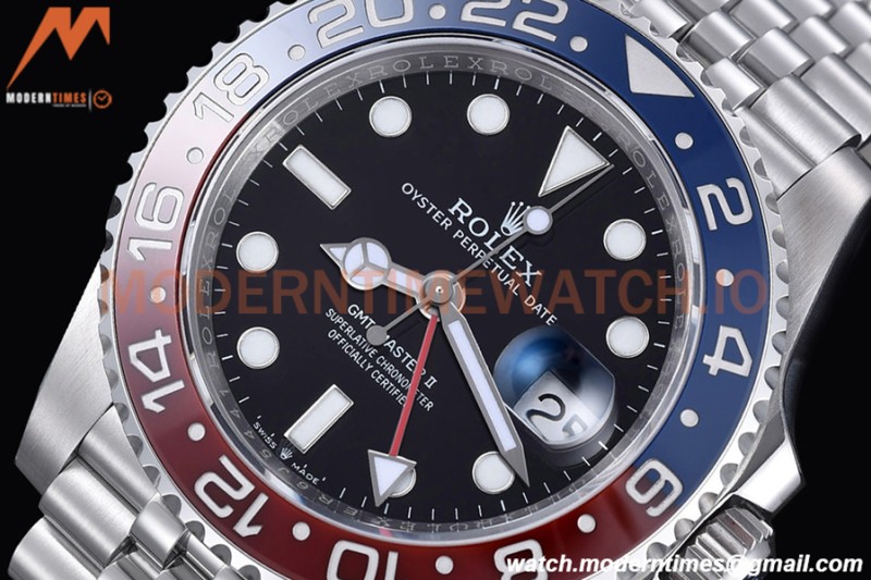 Rolex - GMT II 126710BLRO Jub 40mm 904L SS/SS Black EWF VR3285 CHS