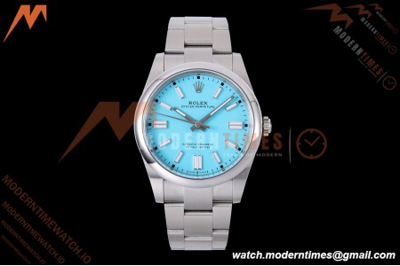 Rolex - Oyster Pert. 41mm 124300 SS/SS Turquoise Blue VF DD3230