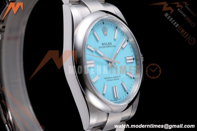 Rolex - Oyster Pert. 41mm 124300 SS/SS Turquoise Blue VF DD3230
