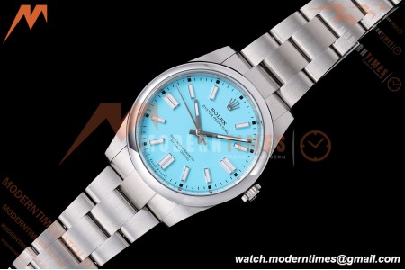 Rolex - Oyster Pert. 41mm 124300 SS/SS Turquoise Blue VF DD3230