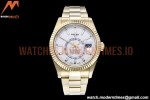 Rolex - Skydweller 326938 YG/YG White Noob Asian 23J