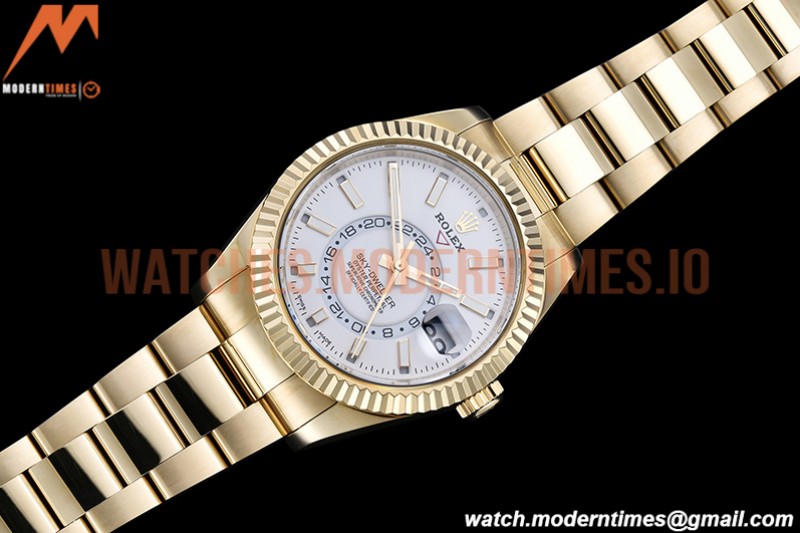 Rolex - Skydweller 326938 YG/YG White Noob Asian 23J