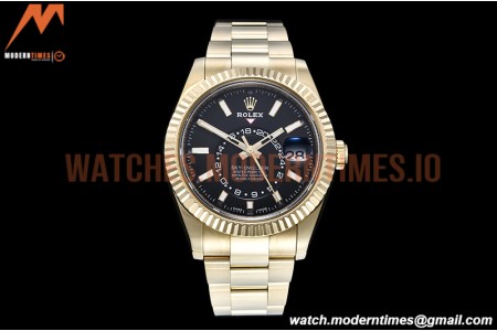 Rolex - Skydweller 326938 YG/YG Black Noob Asian 23J